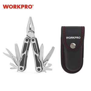 WORKPRO – pince multi-outils 15 en 1 en acier inoxydable, dénudeur de fil, outil de sertissage, couteau coupe-câble 211110