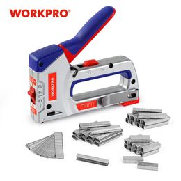 Workpro 4 en 1 pistolet d'agrafe lourd pour décoration de maison de bricolage Meuble Meuble Gun manuel à clous avec 4000 Nailler 240318