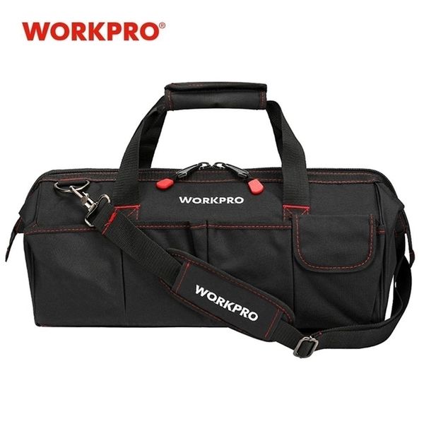 Bolsas de herramientas Workpro Bolsa de electricista impermeable portátil Organizador de lona multifunción para instalación de reparación HVAC Y200324