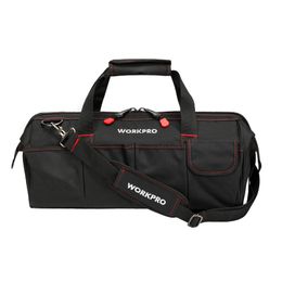 Bolsa de herramientas impermeable WORKPRO, bolsas de viaje, bolso cruzado para hombre, bolsas de herramientas de gran capacidad, 4 tamaños 240313