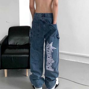 Vêts de travail Jeans Mens High Street Vibe Style Design Sense Small Crowd China Chin-Chic Oversize Casual Pantal