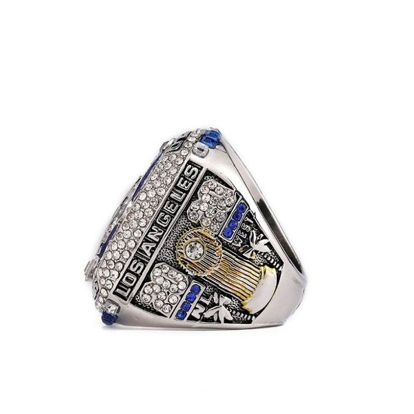 Bague de championnat du monde de Baseball 2020, bagues des champions de LA pour les fans, souvenir en métal massif argenté avec cristaux 258F