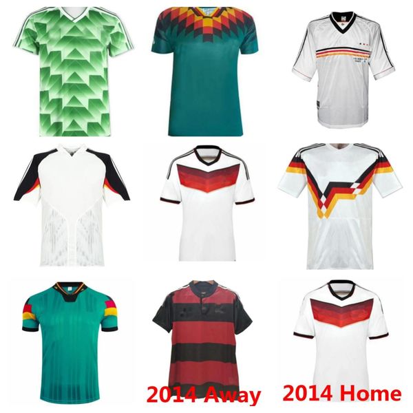 Coupe du monde 1990 1992 1994 1998 1988 Allemagne Retro Littbarski Ballack Soccer Jerseys Klinsmann Matthias Home Shirt Kalkbrenner Jersey 1996 1998 2004 2010 2014