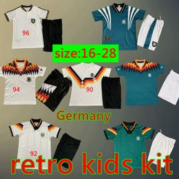 Coupe du monde 1990 1996 GermanyS Retro Littbarski BALLACK Soccer Jersey KLINSMANN 2006 2014 chemises KALKBRENNER 1996 2004 Matthaus Hassler Bierhoff KLOSE kit enfants