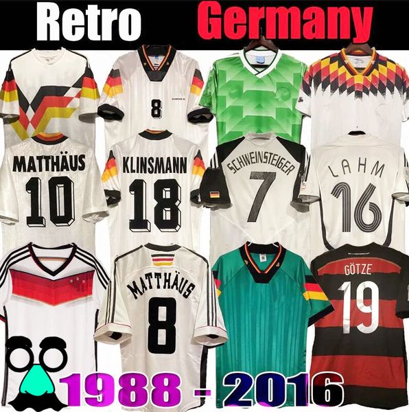 Copa del mundo 1990 1998 1988 1996 Alemania Retro Littbarski BALLACK Camiseta de fútbol KLINSMANN 2006 2014 camisetas KALKBRENNER 1996 2004 Matthaus Hassler Bierhoff KLOSE666