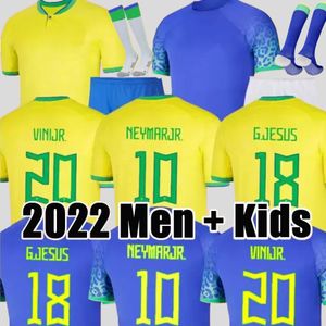 Wereldbeker 2022 Soccer Jersey Camiseta de futbol Paqueta Brazils Neres Coutinho voetbalhirt Jesus Marcelo Pele Casemiro Brasil 2022-23 Maillots