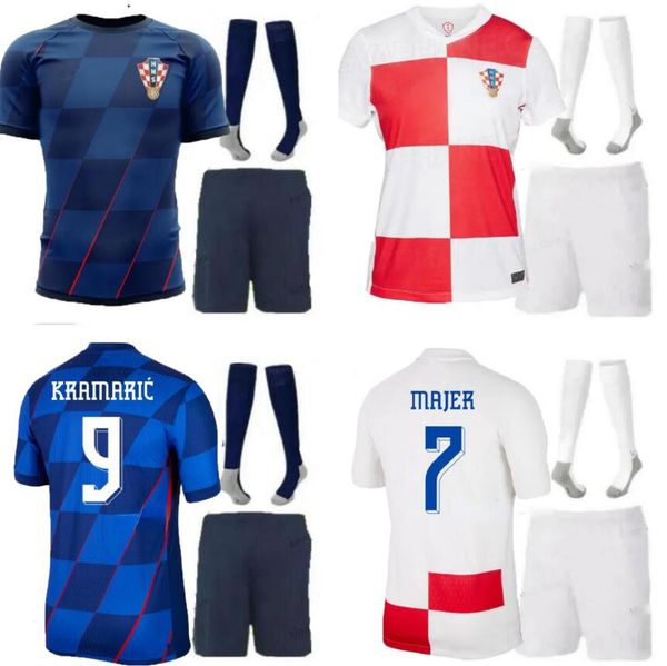 Copa del mundo Croacia camiseta de fútbol 23 Local 10 Modric 7 BREKALO # 4 PERISIC Camiseta visitante # 11 BROZOVIC # 9 KRAMARIC # 18 REBIC # 17MANDZUKIC Uniforme de fútbol del equipo nacional