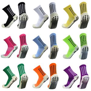 Chaussettes de Football Hommes et Femmes Chaussettes de Sport Absorbant Antidérapant Silicone Bas Football Basketball Grip Chaussette 12 Couleurs