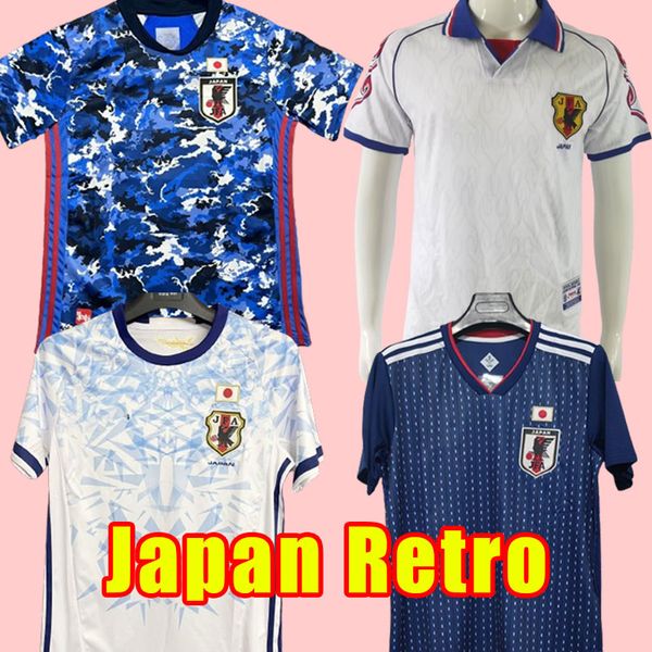 Maillots de football rétro de la Coupe du Japon du Monde NAKAMURA NAKATA INAMOTO MIYAMOTO KAZU maillots de football classiques vintage NAKAYAMA 16 17 18 20 1998 HOME AWAY 98