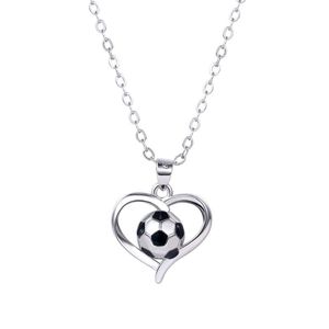Coupe du monde de football colliers pendentif coeur collier Souvenir cadeau bijoux de mode accessoires RRA414