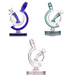 World Globe Bong Hookahs Dab Rig Water Pipes 5.7inches Recycler barboteur avec bol en verre pipe à huile
