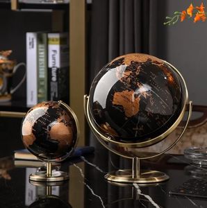 Cadeau de décoration de bureau jaune globe terrestre 240314