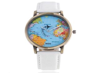 World Map Airplane Pattern Quartz Watch polshorloges ZBNSSY000059776203