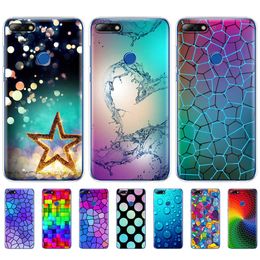 telefoonhoesje voor huawei y7 2018 / prime siliconen hoesjes zachte tpu telefoon shell achterkant volledige 360 beschermende covers