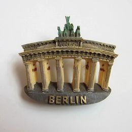 Magnités de réfrigérateur de paysage mondial Allemagne Berlin Brandenburger Touriste Souvenirs Autocollants magnétiques Décor de maison Couvre touristique 240429