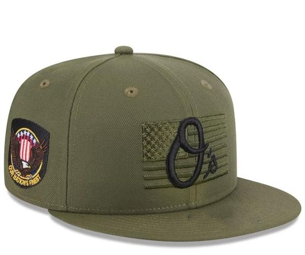 Série mondiale Olive Salute To Service Orioles Chapeaux LOS ANGELS Nationals CHICAGO SOX NY LA AS Femmes Chapeau Hommes Champions Casquette OAKLAND chapeu casquette os gorras