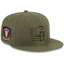 World Series Olive Salute To Service Rockies Hoeden LOS ANGELS Nationals CHICAGO SOX NY LA AS Dameshoed Heren Champions Cap OAKLAND chapeu casquette bone gorras