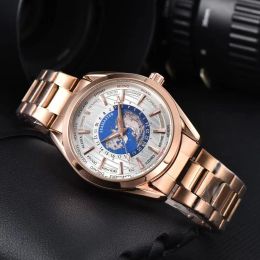 World Time Limited Edition Men's Watch Top Brand Luxury AAA Men's Watch Steel Strap Leisure Horloge