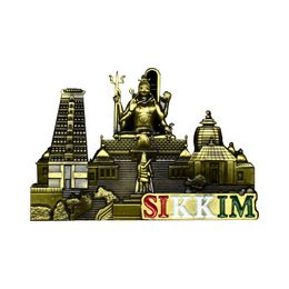 Souvenirs touristiques mondiaux Aimments décoratifs artisanaux Dubai Shanghai Egypte Sikkim Monuments Architectural Fridge Magnet Decor