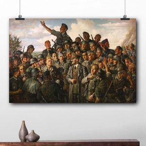 Peinture murale de la seconde guerre mondiale, affiche Vintage, imprimés sur toile pour décor de salon, LJ201130261n