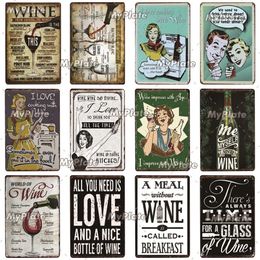 Monde Vin Métal Signes Vintage Plaque Boisson Pas Cher Vin Étain Signe Plaque Décoration Murale Pour Bar Pub Club Man Cave Café Art Peinture Alcool Affiche 30X20CM w01