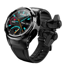 World First Smart Watches Wireless Bluetooth -hoofdtelefoon TWS HIFI oortelefoon Sport Fitness Watch+ Ear Buts met bloedzuurstofdruk hartslag voor Andorid iOS -aandelen