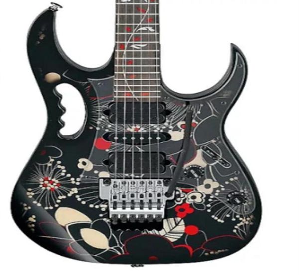 Worldwide Fast Sh jem 77fp2 Floral Pattern 2 Steve Vai Electric Guitar Tree of Life Inclay Floyd Rose Tremolo Verrouillage Guitar5355625