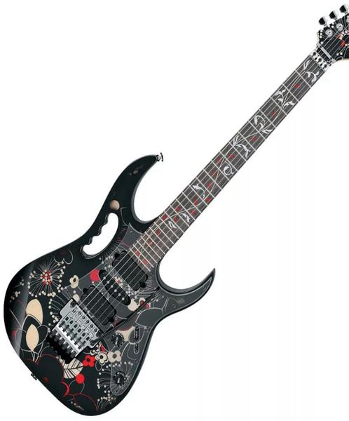 Worldwide Fast Sh jem 77fp2 Floral Pattern 2 Steve Vai Electric Guitar Tree of Life Inclay Floyd Rose Tremolo Verrouillage Écrou Chrom2896840