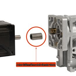 Wormwielvermindering NMRV030 Hoog koppel versnellingsbak Reducer ingang 9/11 mm Uitgang 14 mm overbrengingsverhouding 5: 1/80: 1 Geschikt voor NEMA23 Motor