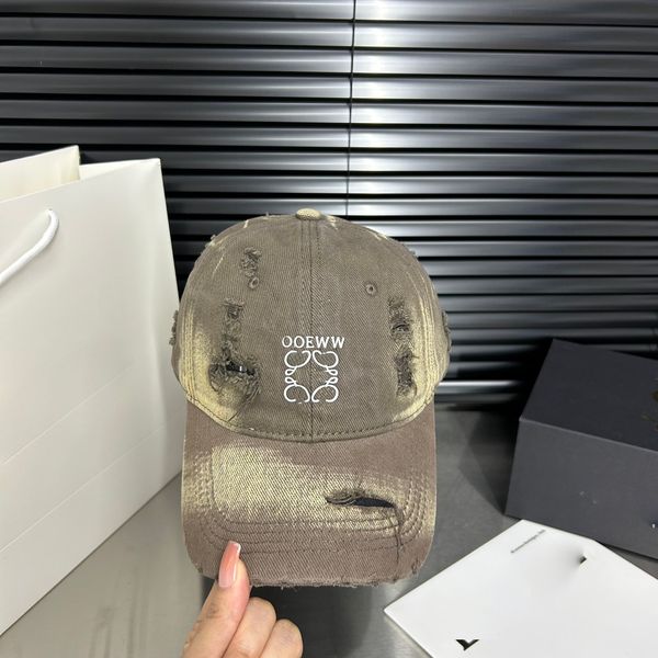 Gorra de béisbol con borde desgastado, gorras de diseñador informales para mujer, sombrero de hombre con letras Fradient Color