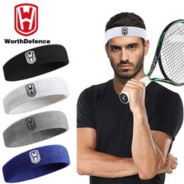 Worthdefence Coton Athlétique Bandeau Élastique Sweatbands Femmes Hommes Basketball Sports Gym Fitness Sweat Band Volleyball Tennis 240322