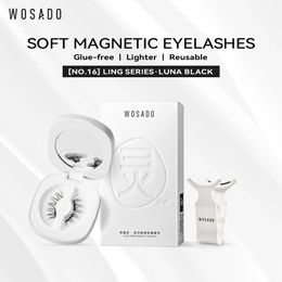 Wosado Magnetic Eyellash 16 Luna Black Professional Advanced réutilisable SAFE DUPONT 3D Patent False Falshs Simple and Elegant 240510 Simple and Elegant