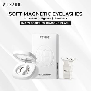 Wosado Magnetic Eyelash No.7 Diamond Black Professional Advanced Reutilisable Safety Dupont 3D Patent False Flower Flower Luxury 240518