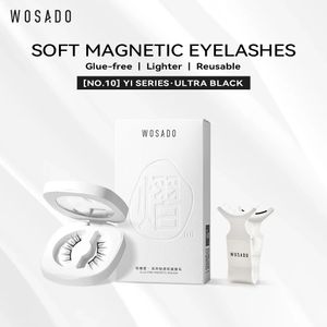 Wosado Magnetic Lashes No.10 Ultra Black Professional Premium réutilisable SAFE DUPONT 3D Faux cils brevetés épais Intense Dev 240510