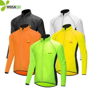 WOSAWE 5 Colors Sportjassen Ademend Reflecterende Veiligheid Kleding Mannen Dames Fietsen Fiets Windjack Sweatshirts