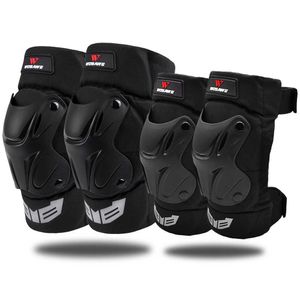 WOSAWE Adulte Cyclisme Genouillères Coudières Ensemble Moto Skateboard Brace Gardes Protecteur Vélo Course Ski Skate Équipement De Protection Q0913