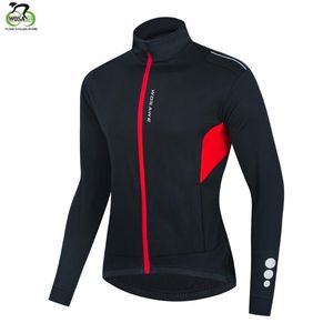 WOSAWE veste de cyclisme hiver coupe-vent hydrofuge veste réfléchissante chaud hommes femmes VTT vtt maillot Long