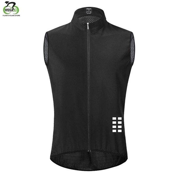 WOSAWE Ciclismo Chaleco Mantener seco y cálido Malla Ciclismo Sin mangas Bicicleta Bicicleta Camiseta Jersey Ropa a prueba de viento Gilet D220615