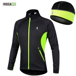 Wosawe veste coupe-vent attraper coupe-vent manteau ample veste de cyclisme vêtements de cyclisme garder au chaud attraper velours vous costume