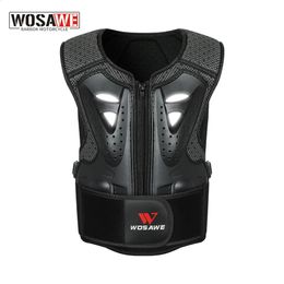 WOSAWE Kids Motorcycle Armor Jacket Snowboard Ski Back Bandage Beschermende uitrusting Fiets Sport Lichaamsbescherming Vest 240131