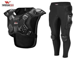 WOSAWE Heren Motorjassen Armor Mouwloos Racing Body Protector Pak Racing Beschermende uitrusting Heupbeschermende broek Windproof15520744