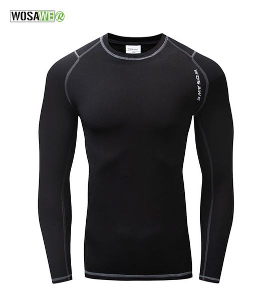 WOSAWE Men039s Polar térmico Ciclismo Jersey Camiseta interior de invierno Capa base Sudadera Bicicleta Correr Jersey Transpirable Tig9693784