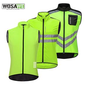 WOSAWE Reflecterende Fietsen Vesten Mannen Mouwloze Sport Ciclismo Jerseys Gilet Ademend Racefiets Fiets MTB Kleding Dragen 240123