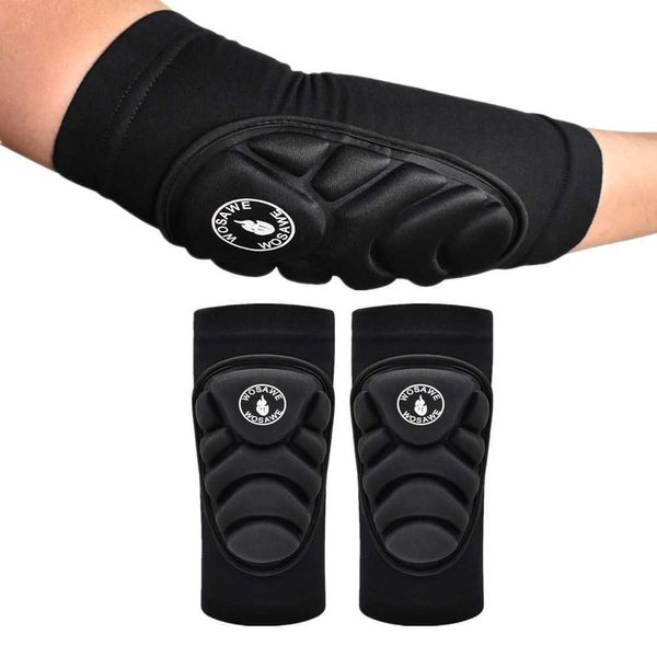 WOSAWE Doux Confortable Genouillères pour Sports Roller Hockey Ski Snowboard Volleyball Danse Coude Genouillères Protection Adulte Q0913