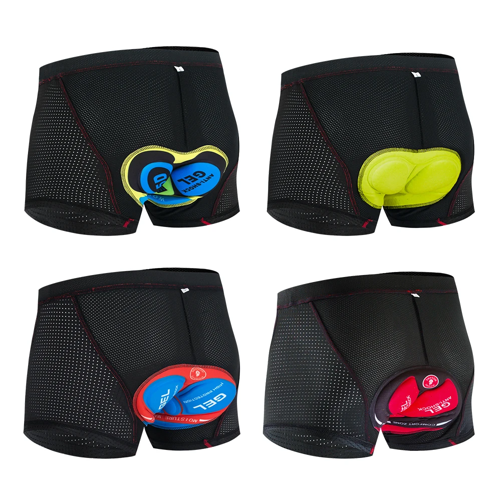 Wosawe Upgrade Cycling Shorts Männer Fahrradunterwäsche Pro 5d Gel -Pad Schockdicht gepolstert unterpackte Fahrrad Shorts Bike Unterwäsche