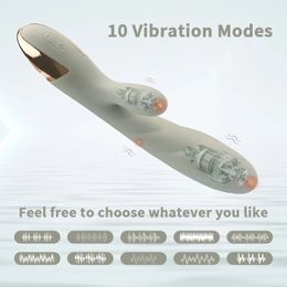 Wosilicone Clitoris Vagina Stimulatie Vibrator Meisjes Verwarming Rabbit Vibrator G Spot Massager Volwassenen Seksspeeltjes 240130