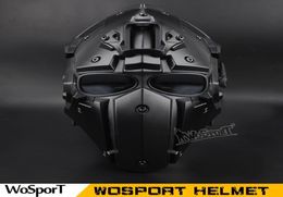 Wosport Tactical Obsidian Green Gobl Terminator Helmet MaskSunglas Goggle voor jagen op paintball airsoft tactische apparatuur7318323