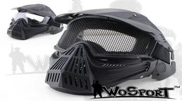 Wosport Tactical Transformers Leader Mask Steel Mesh Breathable Full Face Safety CS Field Airsoft Wargame Paintball Masks8624695