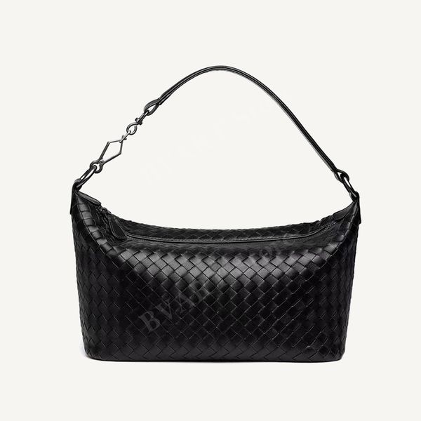 Sac tissé en fibre de verre pour femmes, sacoche de styliste haut de gamme, sac à bandoulière doux en peau de mouton, sac de Shopping Simple, noir gris, automne 2023, nouveau