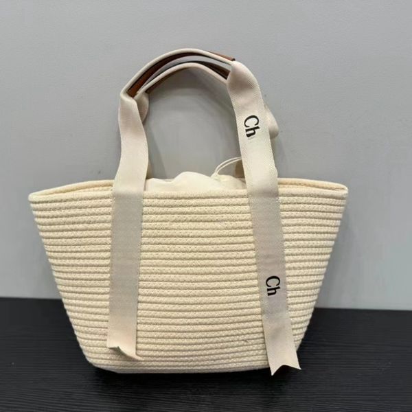 Sac à main tissé nouveau sac de plage panier de légumes d'été paille avec sac d'épauvage intérieur